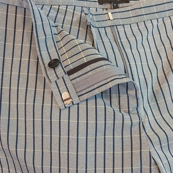 THEORY Classic Screen Viscose Skinny Trousers In Blue Midnight Multi size 8 - Picture 6 of 10